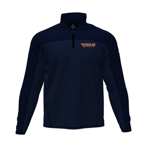 [CUS-DFW-QTRZ-PER-LSL-NVY-AS-LOGO2] Quarter Zip Pullover (Adult S, Navy, Logo 2)