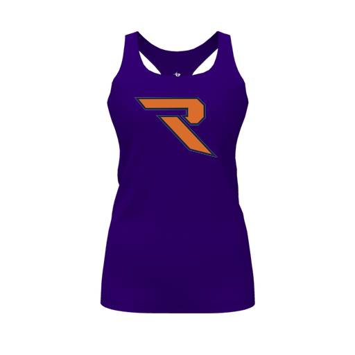 [FT0TRBPP-FYS-LOGO1] Decker Racerback Tank Top (Female Youth S, Purple, Logo 1)
