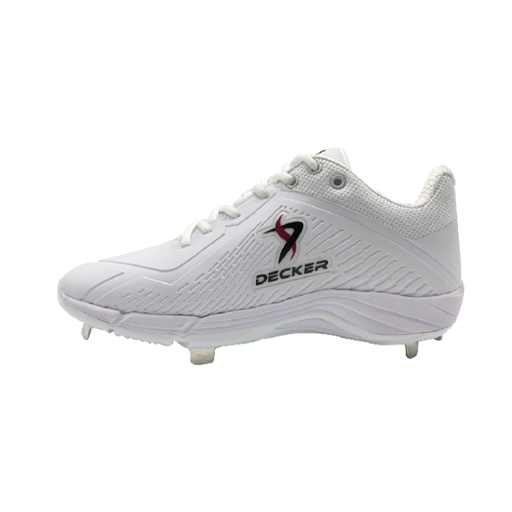 [DSH-MCLT-WHT-8.0] Aero Metal Baseball/Softball Cleats (8.0, White)