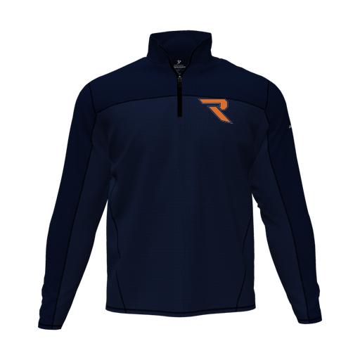 [CUS-DFW-QTRZ-PER-LSL-NVY-AS-LOGO1] Quarter Zip Pullover (Adult S, Navy, Logo 1)