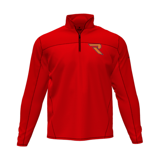 [CUS-DFW-QTRZ-PER-LSL-RED-AS-LOGO1] Quarter Zip Pullover (Adult S, Red, Logo 1)