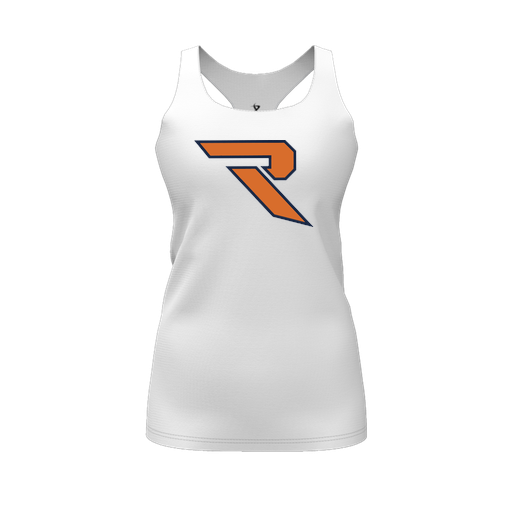 [CUS-DFW-RCBK-PER-WHT-FYS-LOGO1] Racerback Tank Top (Female Youth S, White, Logo 1)