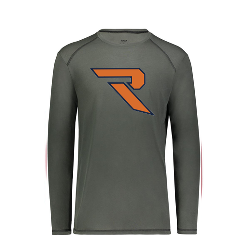 [6845.98D.S-LOGO1] Men's SoftTouch Long Sleeve (Adult S, Gray, Logo 1)