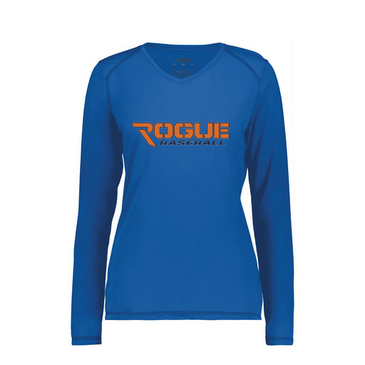 [6847.060.XS-LOGO2] Women's SoftTouch Long Sleeve (Female Adult XS, Royal, Logo 2)