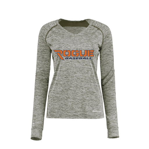 [222770.K94.XS-LOGO2] Ladies Electric Long Sleeve Shirt (Female Adult XS, Gray, Logo 2)