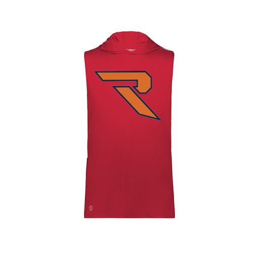 [222590.083.XS-LOGO1] Men's CoolDry Sleeveless Hoodie (Adult XS, Red, Logo 1)