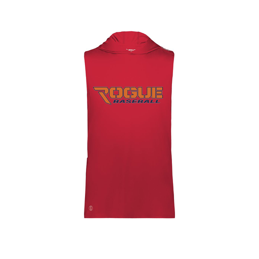 [222590.083.XS-LOGO2] Men's CoolDry Sleeveless Hoodie (Adult XS, Red, Logo 2)