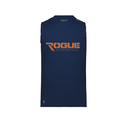 [222593.065.S-LOGO2] Men's CoolDry TankTop (Adult S, Navy, Logo 2)