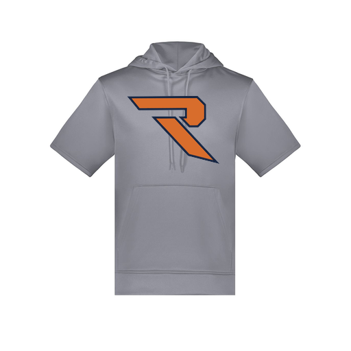 [6871.059.S-LOGO1] Men's Dri Fit Short Sleeve Hoodie (Adult S, Gray, Logo 1)