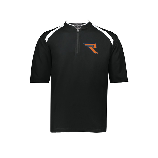 [229581-AS-BLK-LOGO1] Men's Dugout Short Sleeve Pullover (Adult S, Black, Logo 1)