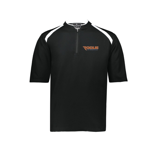 [229581-AS-BLK-LOGO2] Men's Dugout Short Sleeve Pullover (Adult S, Black, Logo 2)