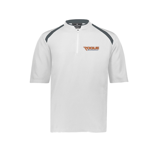 [229581-AS-WHT-LOGO2] Men's Dugout Short Sleeve Pullover (Adult S, White, Logo 2)