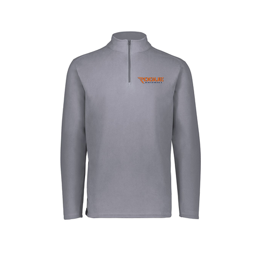 [6863.059.XS-LOGO2] Men's MicroFleece 1/4 Zip Pullover (Adult XS, Gray, Logo 2)