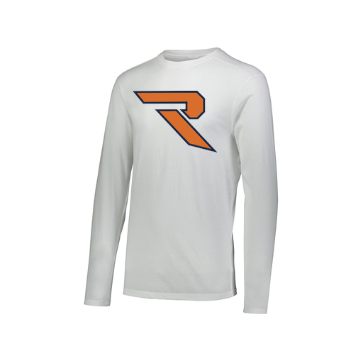 [FTLCUBWH-AXS-LOGO1] Decker Men's Tri-Blend T-Shirt - Long Sleeve (Adult XS, White, Logo 1)