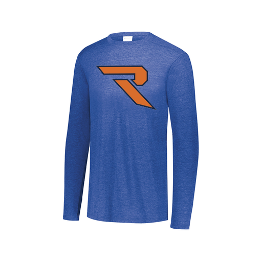 [FTLCUBRY-AXS-LOGO1] Decker Men's Tri-Blend T-Shirt - Long Sleeve (Adult XS, Royal, Logo 1)