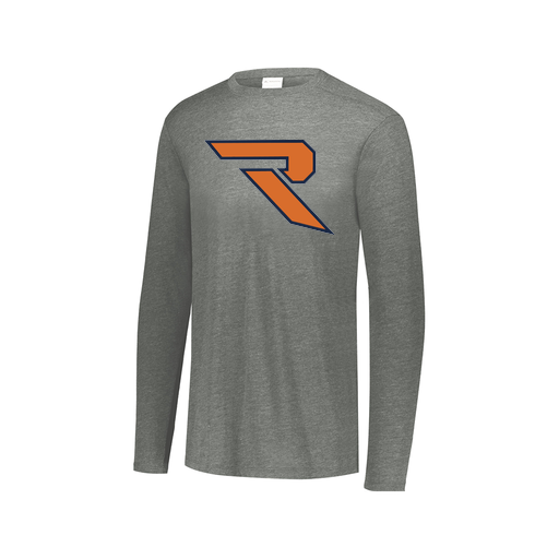 [FTLCUBGY-AXS-LOGO1] Decker Men's Tri-Blend T-Shirt - Long Sleeve (Adult XS, Gray, Logo 1)