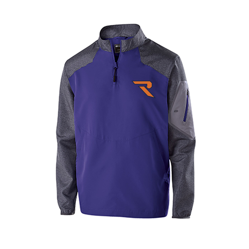 [229155.H68.XS-LOGO1] Men's Raider LS Pullover (Adult XS, Purple, Logo 1)