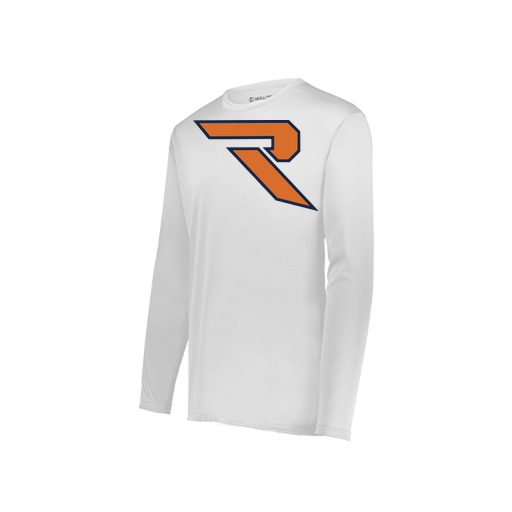 [222823.005.S-LOGO1] Youth LS Smooth Sport Shirt (Youth S, White, Logo 1)