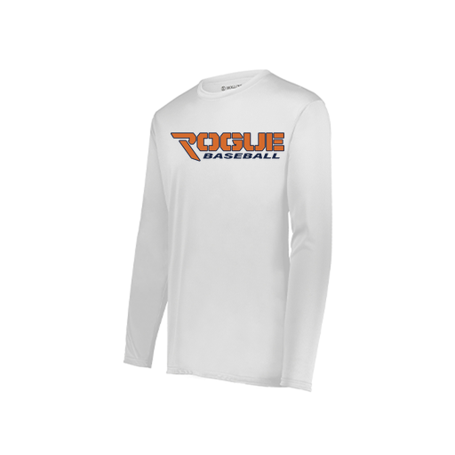 [222823.005.S-LOGO2] Youth LS Smooth Sport Shirt (Youth S, White, Logo 2)