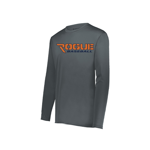 [222823.059.S-LOGO2] Youth LS Smooth Sport Shirt (Youth S, Gray, Logo 2)