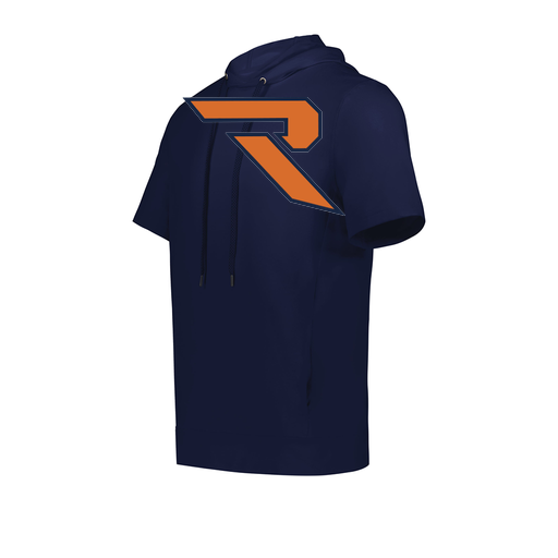 [222605.065.S-LOGO1] YOUTH VENTURA SOFT KNIT SHORT SLEEVE HOODIE (Youth S, Navy, Logo 1)