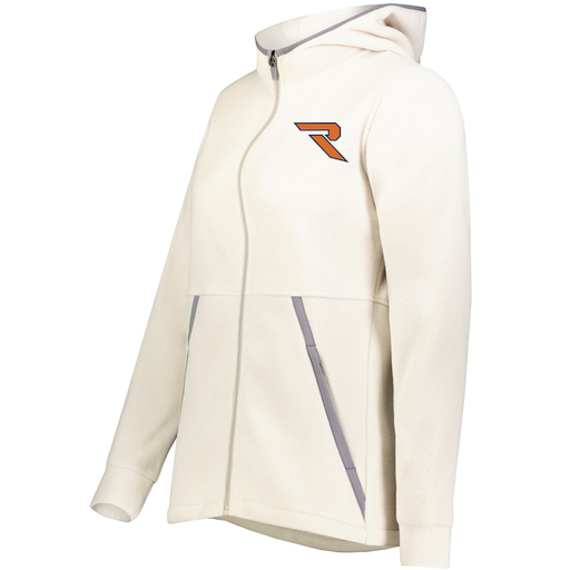 [6860.53T.XS-LOGO1] Ladies Chill Full Zip Fleece (Female Adult XS, White, Logo 1)